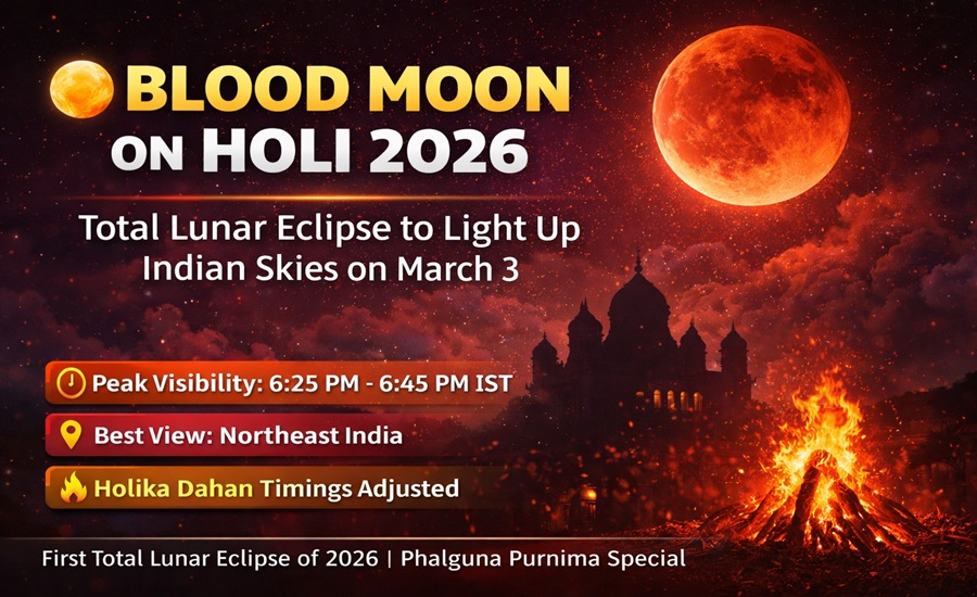 Total Lunar Eclipse on Holi 2026: Rare Blood Moon to Grace Indian Skies ...